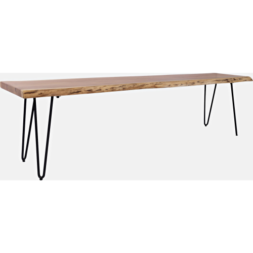 Nature's Edge 70" Dining Bench in Natural Acacia Wood & Iron